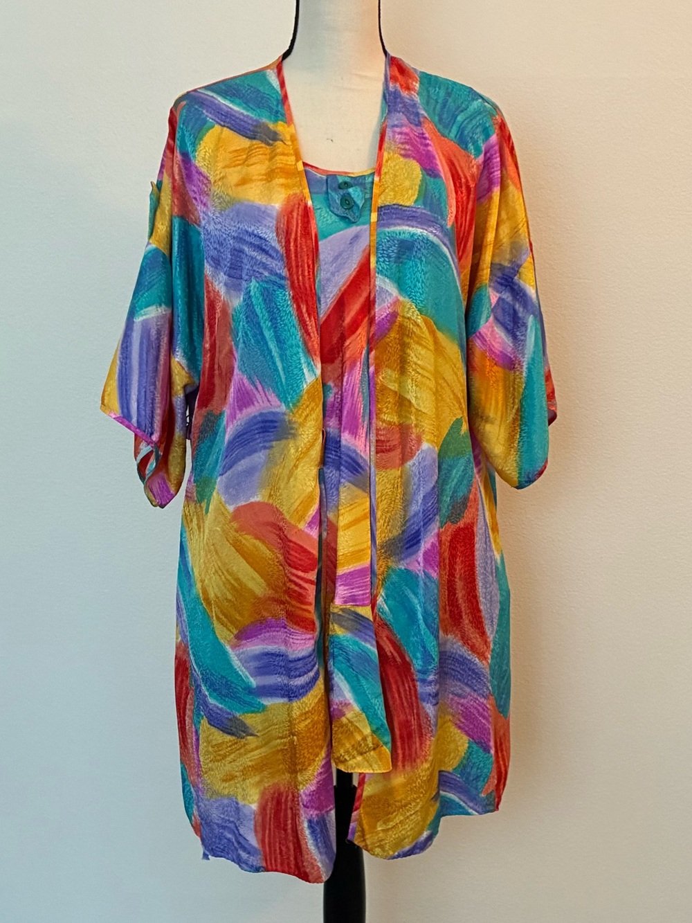 Vintage 80s Cinema Etoile Nightgown & Matching Robe